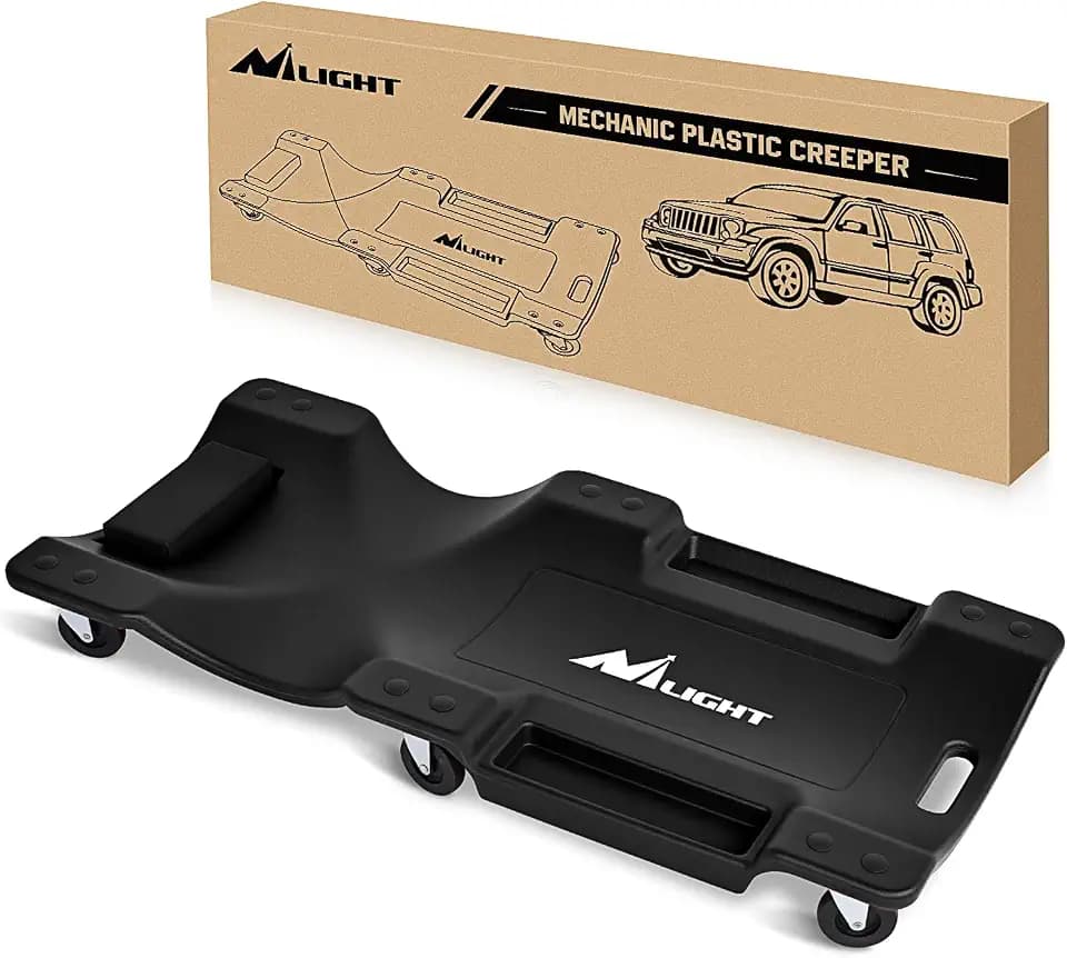 Nilight 40" Mechanic Plastic Creeper with Padded Headrest