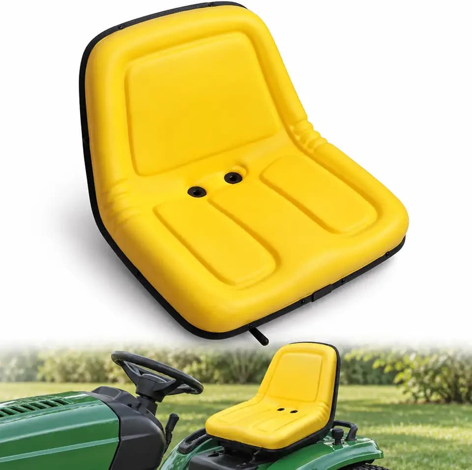 FZJDSD Lawn Mower Tractor Seat Yellow Mid-Back Fit for LTX1040 YTH18542