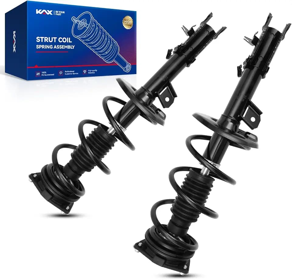 KAX Front Shock Absorber Assembly with Coil Spring for 2008-2012 Nissan Rogue, Durable Suspension Strut Set for Smooth Ride & Enhanced Stability 172608/172609