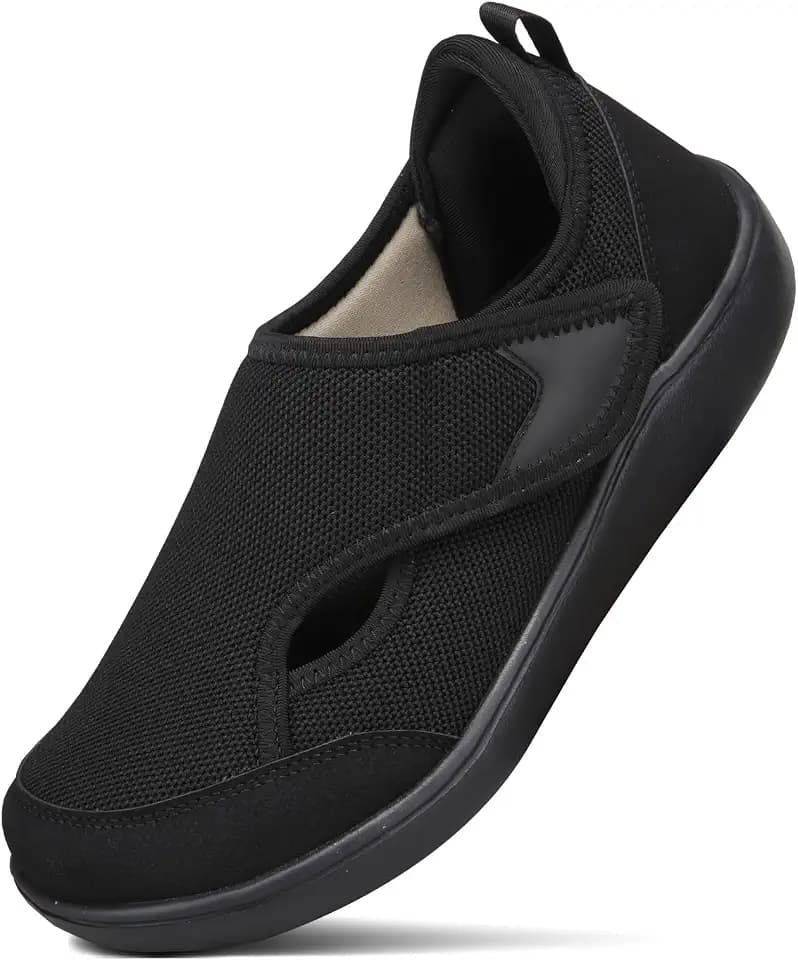 Diabetic Shoes for Women Wide Toe Box Adjustable Walking Shoes