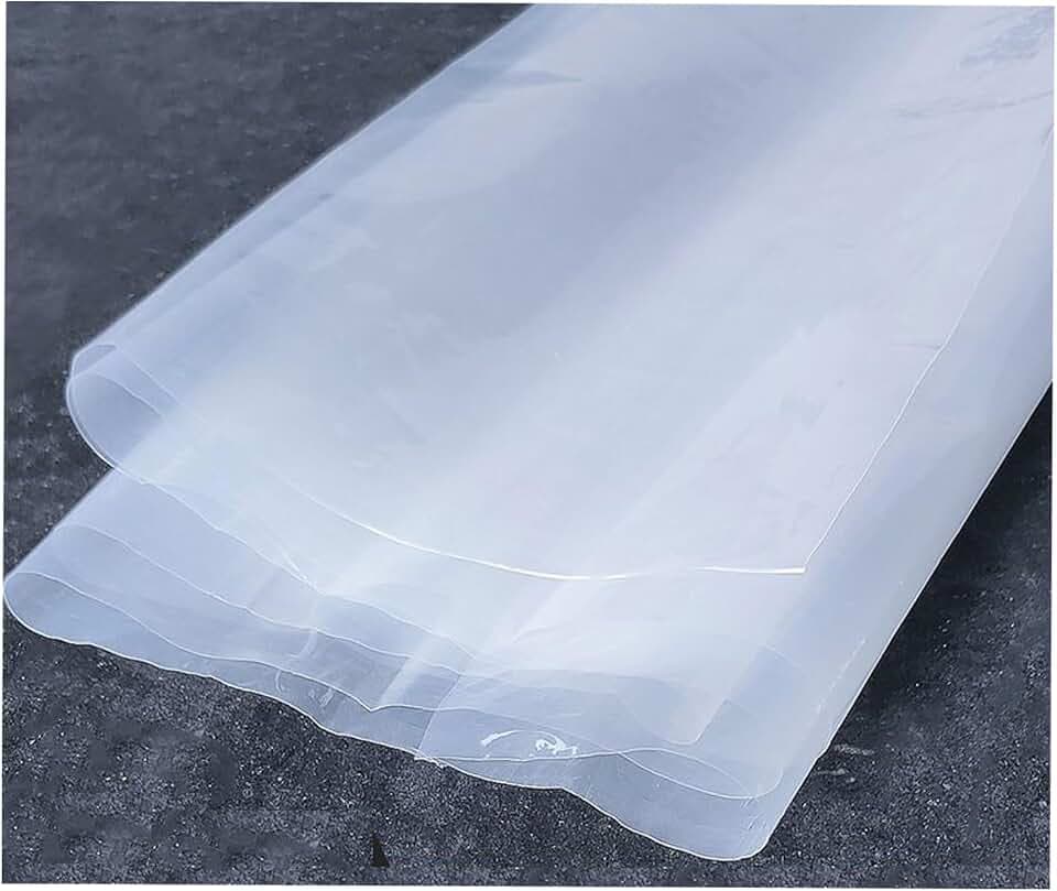 300 cm x 400 cm große Polyethylen-Kunststofffolie, 1100 g verdickte, transparente Kunststofffolie, wasserdichte Polyethylen-Abdeckfolie für Gartenarbeit und Schutz von Bauschutt