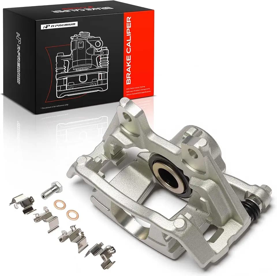 A-Premium Disc Brake Caliper Assembly with Bracket Compatible with Jeep Vehicles - JL Series Wrangler 2018-2023 - Rear Right Passenger Side