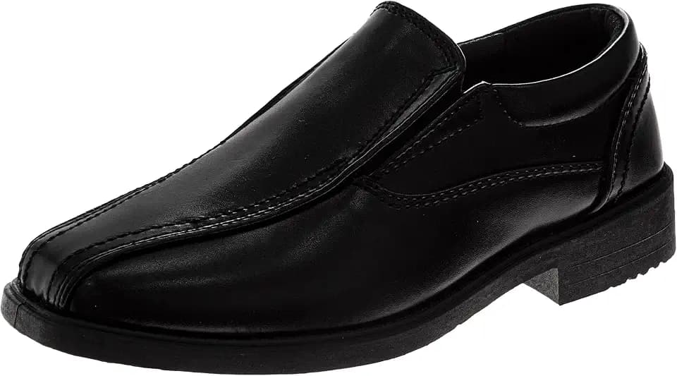 Josmo Kids Classic Slip-On Loafers Faux Leather Dress School Shoes for Boys– Size 10 Toddler 11–13 Little Kid 1–4 Big Kid