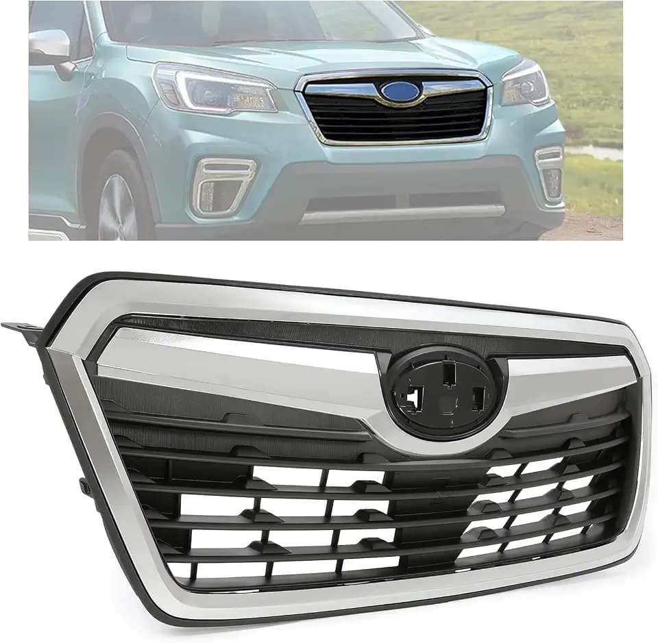 HECASA Grille Compatible with 2019-2021 Forester Bumper Grill Assembly