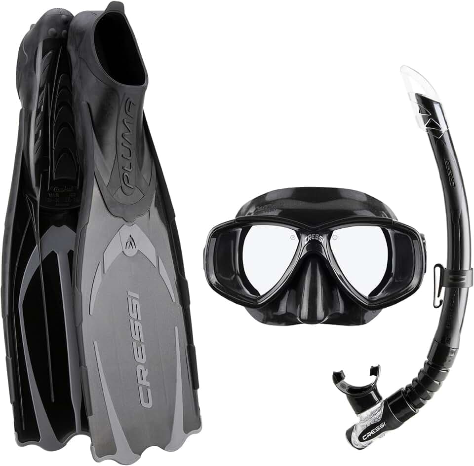 CRESSI seit 1946 - Pluma Bag Set Schnorchelset Maske & Flossen Erwachsene