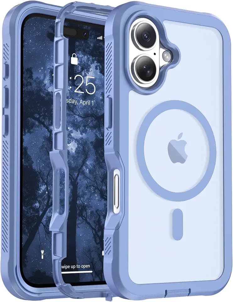 jaroco Magnetic for iPhone 17 Case Heavy Duty Protection Blue Purple