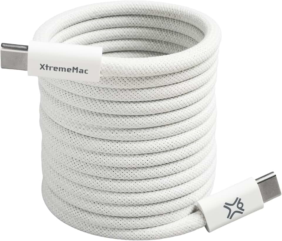 XtremeMac X-Magnet USB-C 60W Kabel 2m - Premium Magnet Ladekabel für iPhone, iPad, MacBook und alle USB-C Geräte - USB C Magnet Ladekabel, Magnet Ladekabel USB C, USB C Kabel Magnetisch