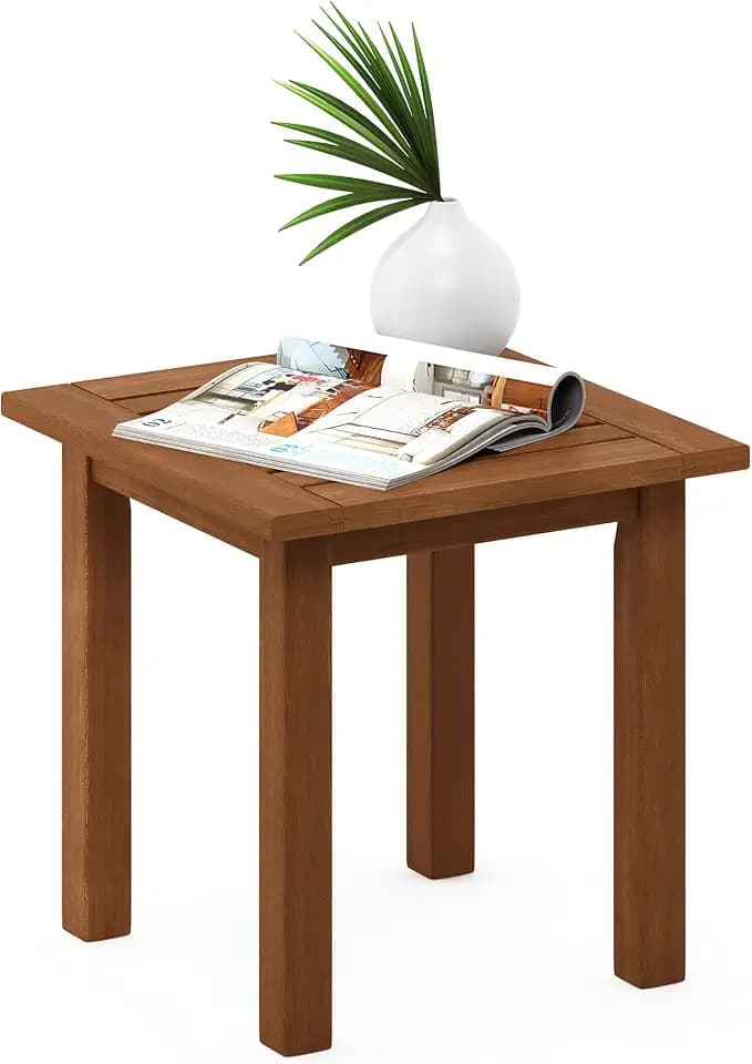 Furinno TIOMAN Outdoor Square Patio Table, Natural