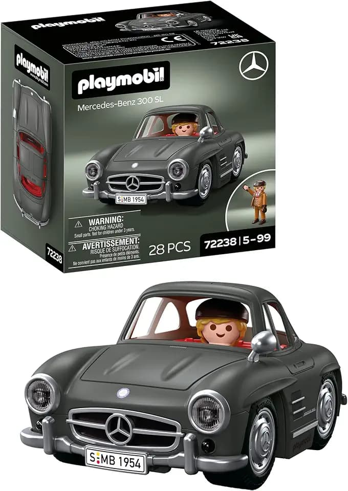 PLAYMOBIL | Collector Cars | Mercedes‑Benz 300 SL | Sammler‑Edition | Modellauto mit Figur & Zubehör | 72238