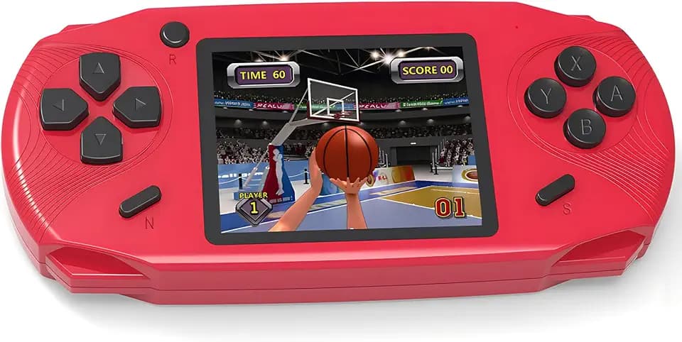 Beijue 16 Bit Handheld Games for Kids Preloaded 220 Retro Video Games, Red