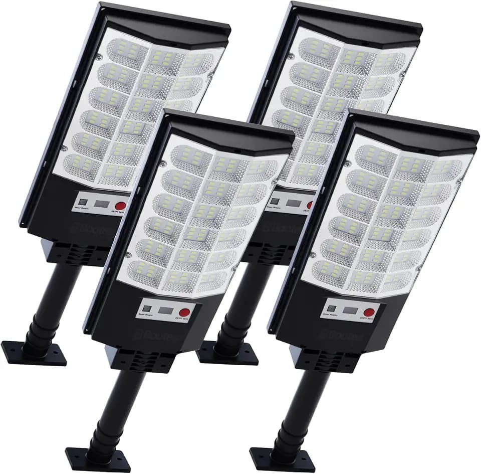 Bootee Solar Street Lights Outdoor-Motion Sensor Security Lights 4 Pack