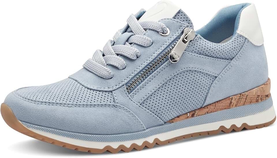 Marco Tozzi Damen Sneaker weiches Feel Me Wechselfußbett weiches Innenfutter Vegan Modisch