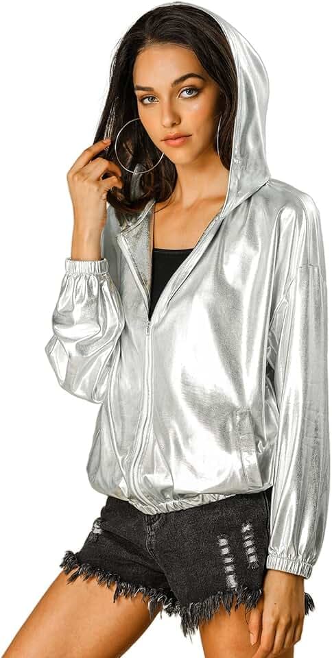 Allegra K Damen Hooded Auto-Mantel