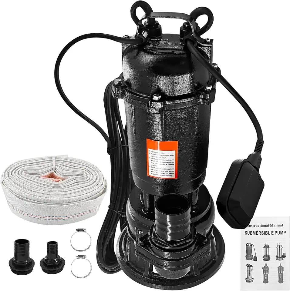 2HP 220V Sewage Grinder Pump w/Blades 6498GPH Sewer Effluent Pump