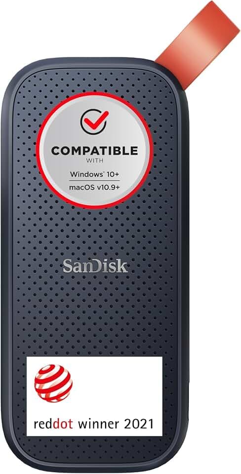 SANDISK Portable SSD 2 TB - bis zu 800 MB/s Lesen - Schwarz
