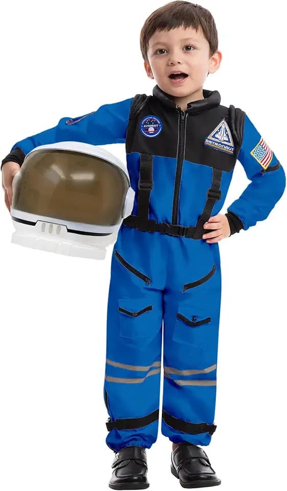 Spooktacular Creations Astronautenkostüm: Raumanzug mit beweglichem Astronautenhelm, perfekt für Kleinkinder, Mädchen, Junge Halloween, Cosplay, Mottoparty