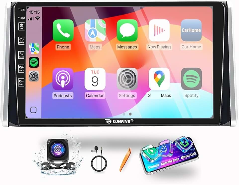 for Toyota RAV4 2019-2025 2G+64G CarPlay Android Auto Navigation Stereo GPS Radio Reverse Camera Display 10" IPS Touchscreen Headunit Tablet Pad Media Player, if Applicable Quad Core