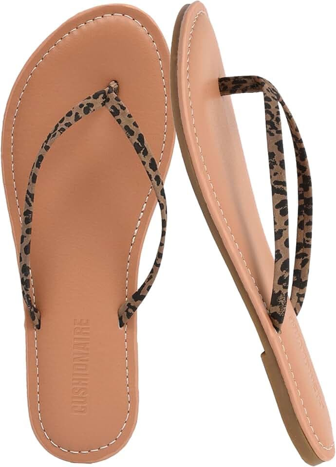 CUSHIONAIRE Cora Flip Flops for Women | Vacation Beach Essentials | Casual Women Footwear Sandals with Wide Widths Available