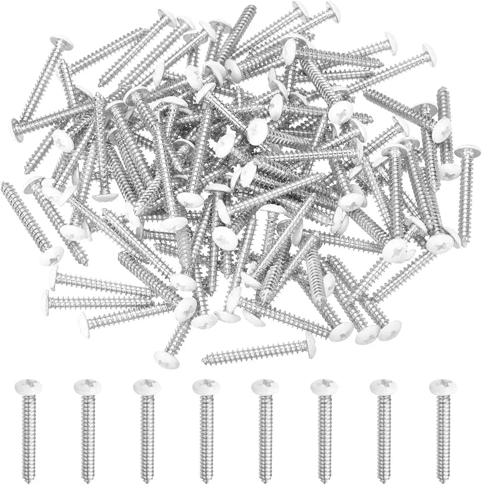 QUARKZMAN 120 Stück Kreuzschlitz Blechschrauben M4x30mm, Verzinkte Set