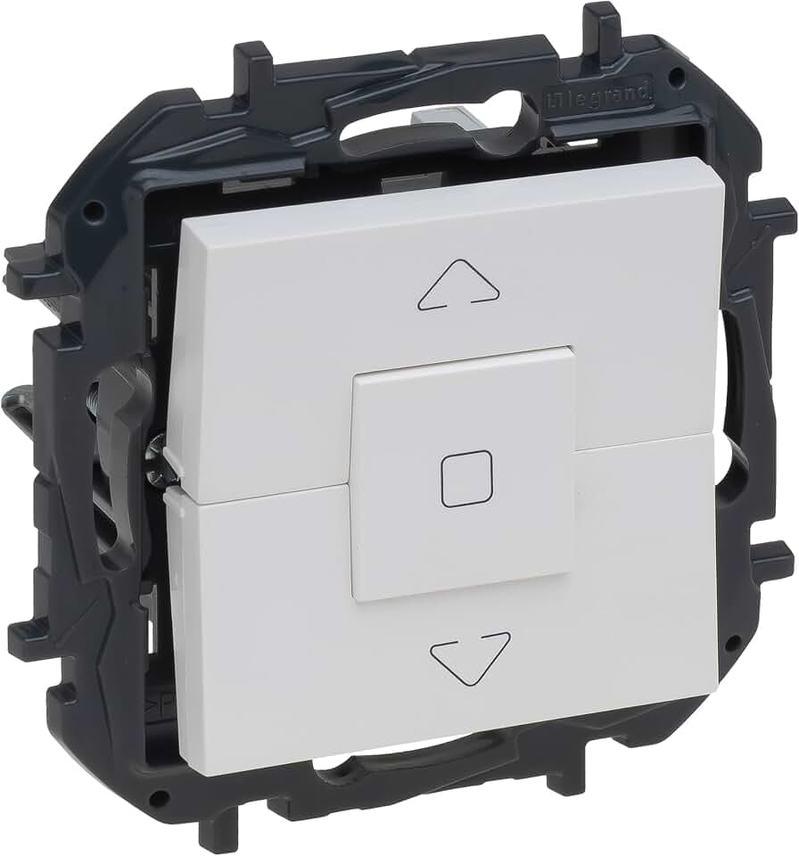 LEGRAND Jalousieschalter 6AX Unterputz, Niloé Step, Weiß, 398244B