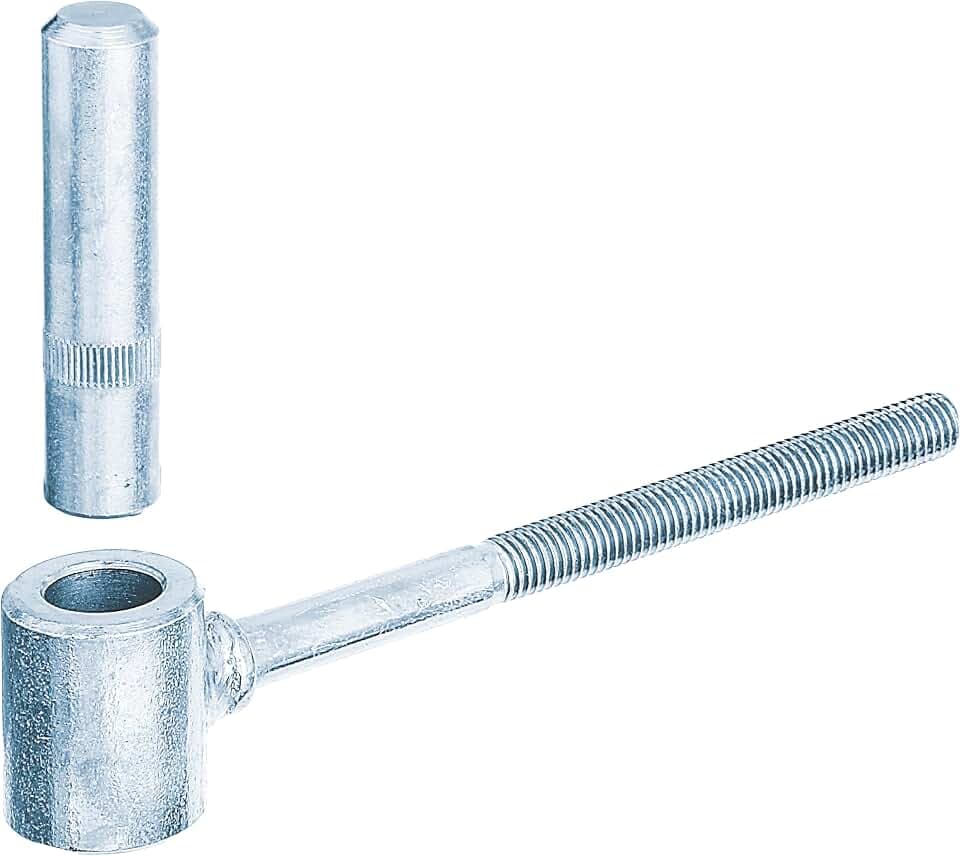 Alberts 864484 Kloben zum Einschrauben | galvanisch blau verzinkt | Dornmaß Ø16 mm | Länge 125 mm | 10er Set