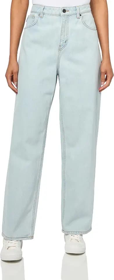 Hugo Women's Leni Loose Fit Wide Leg Jeans