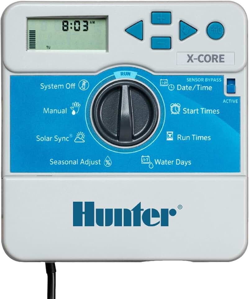Hunter X-Core XC800i Indoor Sprinkler Timer, 8 Zone Irrigation Controller