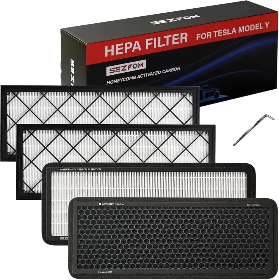 Front Trunk Hepa Filters Kit for Tesla Model Y (2022-2026) 4-pack
