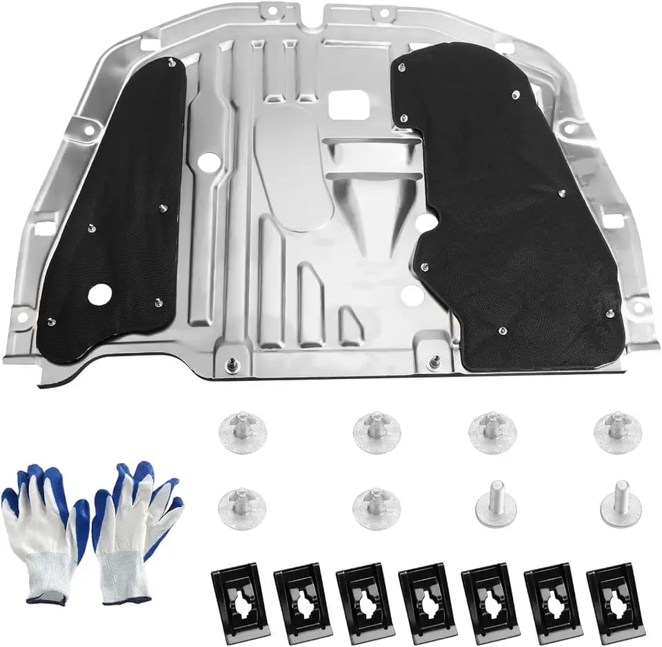Engine Splash Shield Guard Compatible with Honda Civic 2016 2017 2018 2019 2020 2021, Engine Case Guard Under Car Shield Cover OEM 74110-TBA-A00 90674-TY2-A01 Engine Splash Guard