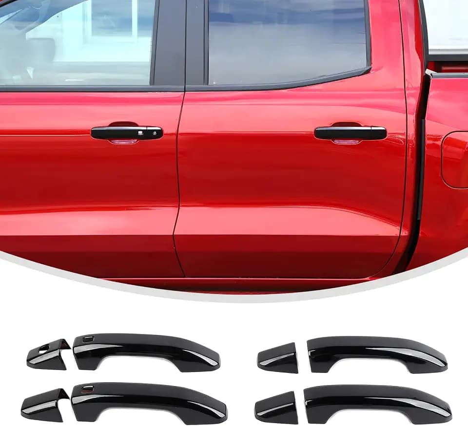 Linskip Exterior Door Handle Covers Compatible with 2023 2024 2025 2026 Chevy Colorado & GMC Canyon, Door Handle Protector for Chevrolet Colorado Exterior Accessories Black