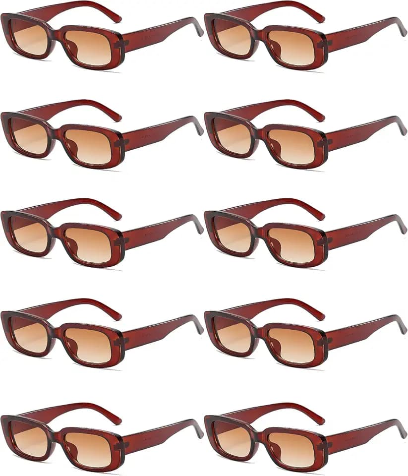 Rectangle Sunglasses for Women Men Trendy Retro 90s Sun Glasses