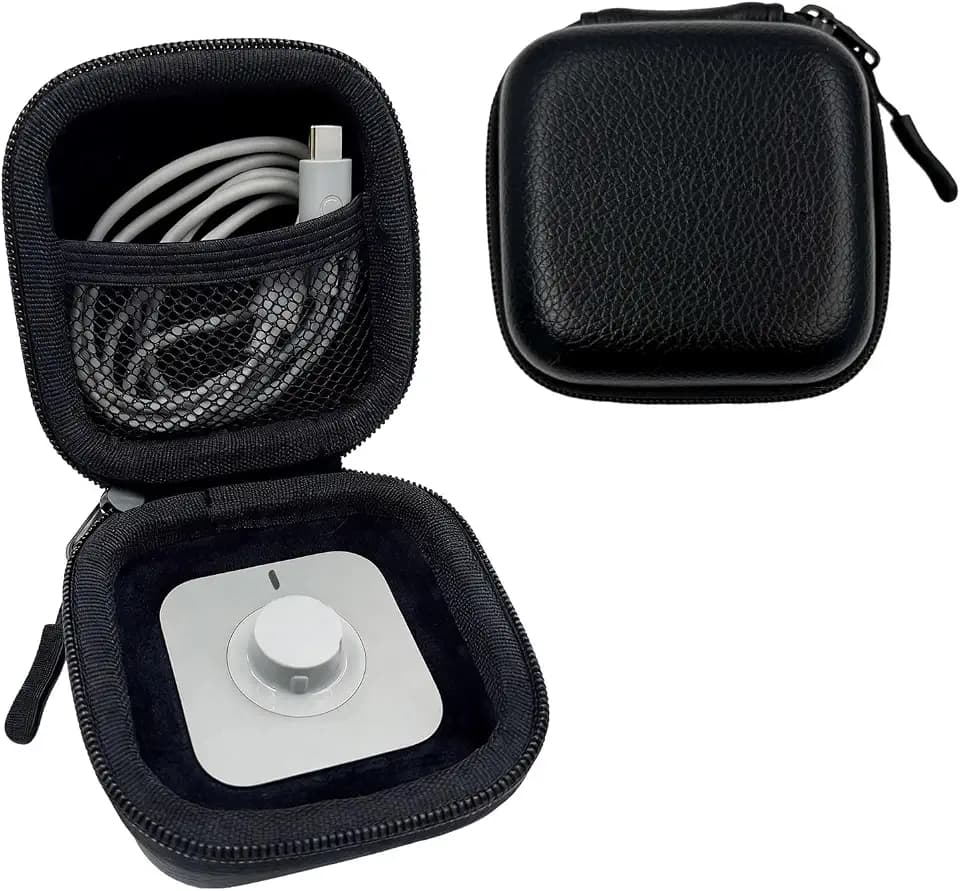 Protective Travel Case for Oura Ring 5/Oura Gen 4 – Compact Carrying Case for Oura Ring, Charging Dock & Cable (Black)