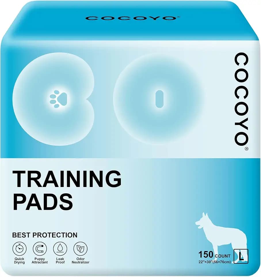 COCOYO Dog Training Pads Large Size丨Eliminating Urine Odor Puppy Pads 丨 Premium Dog Pee Pads Value Pack (30 Count, L 26x30 inch)