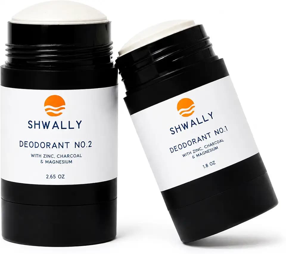 Shwally Zinc & Charcoal Deodorant – A True Natural, Tallow-Based & Effective Deodorant for Men & Women –– Aluminum Free with Coconut & Arrowroot – Lasts 4X Longer (Eucalyptus + Peppermint, 1.7 oz)