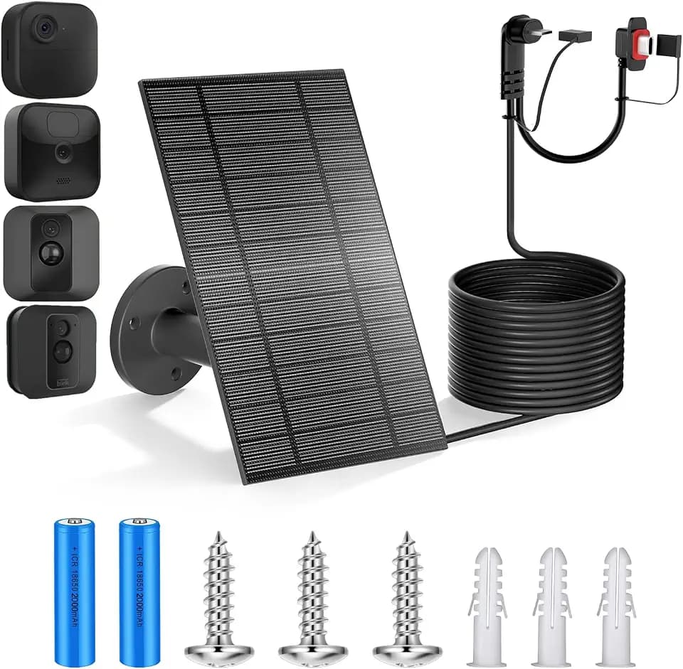 Blink Solar Panel with 4000mAh Battery 13ft Cable Rubber Plug and IP65 Waterproof,Solar USB C Charger Batteries for Blink Outdoor 4(4th Gen/3rd Gen/XT/XT2) Camera