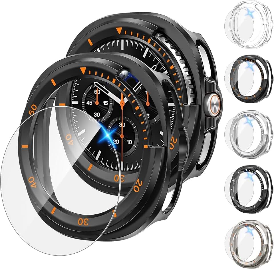 Tensea 5+5PCS for Samsung Galaxy Watch 8 Classic Screen Protector Case 46mm