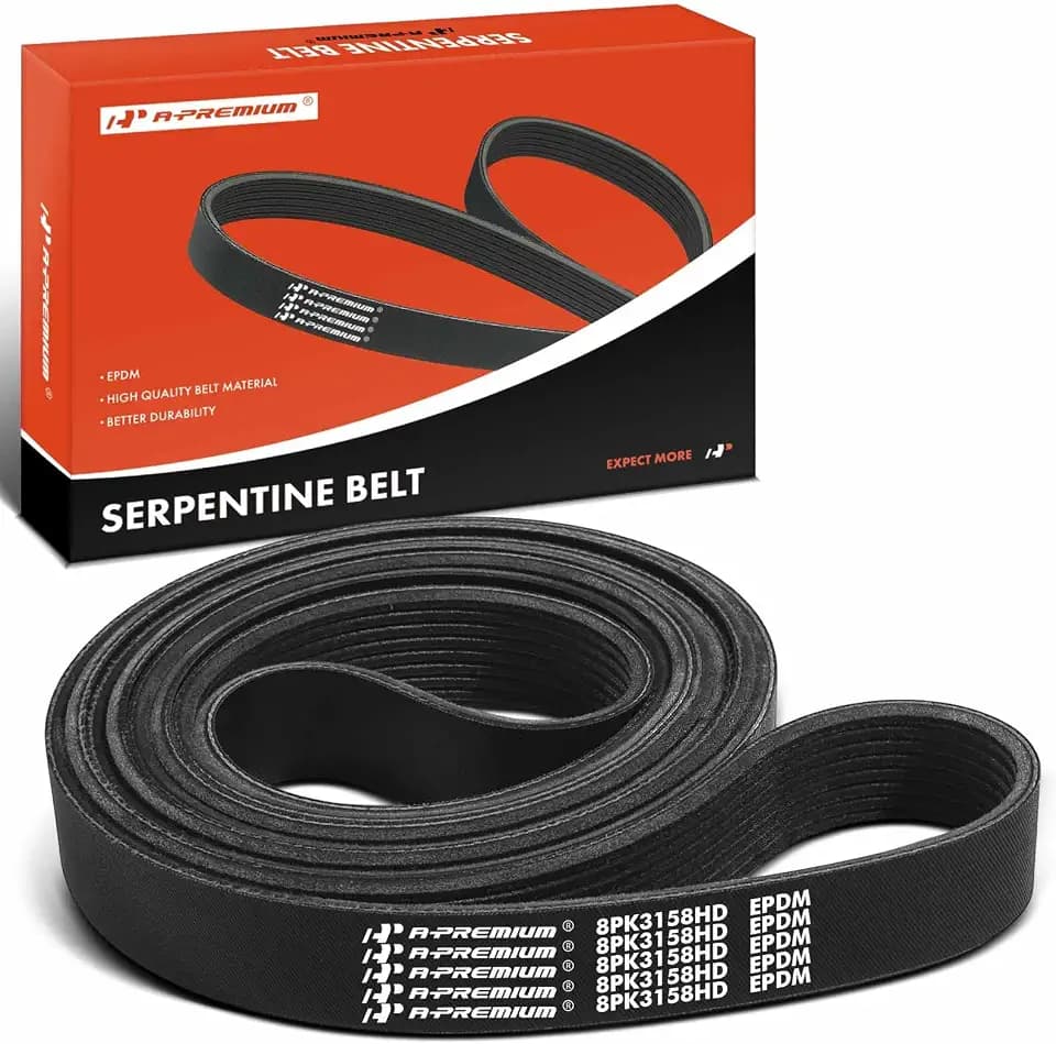 A-Premium Heavy Duty Serpentine Belt 8-Rib 124.31 In