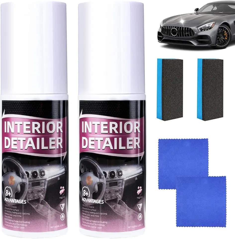 2PCS Polishing Cleaner，Car Interior Cleaner,Deep Cleaner Polishing, Interior All Purpose Car Cleaner for Cleaning Rubber, Plastic, Leather Surfaces Inside The Car