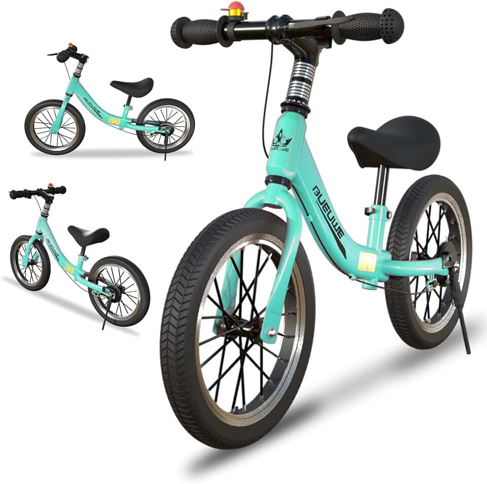 Laufrad Kinder 2 3 4 5 6 Jahre, 14 Zoll Kinderlaufrad mit Bremse, Verstellbarer Sitz, Training Fahrrad Ohne Pedale für Anfänger Jungen und Mädchen, Stabiles & Sicheres