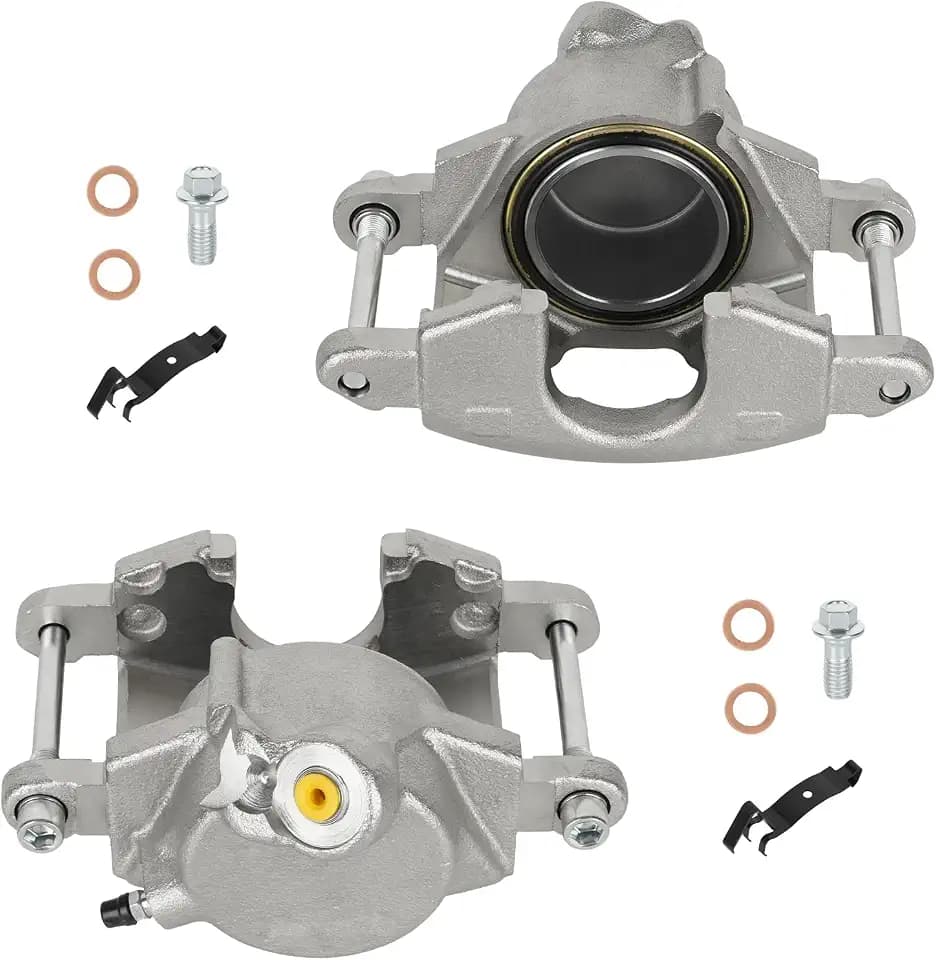 Front Disc Brake Caliper Assembly fit for 1987-1992 Cadillac Brougham, 1992-1996 Commercial Chassis, 1993-1996 Fleetwood, Front Right and Left Caliper set with 2PC, 18-4126 + 18-4127