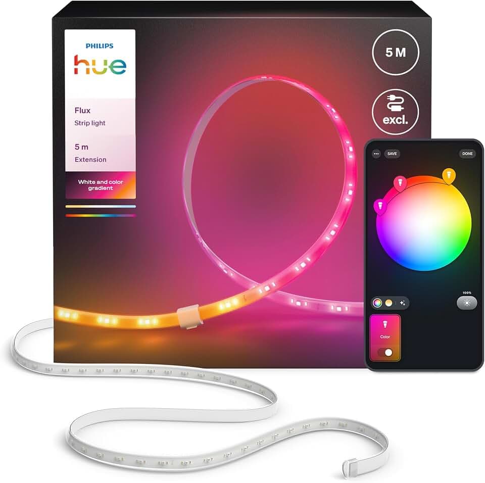 Philips Hue Flux LED Lightstrip, Verlängerung, Innenbeleuchtung, 5m