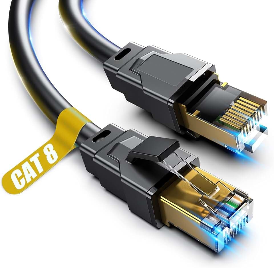 Vabogu Cat 8 Ethernet Cable 15FT, 40Gbps 2000MHz High Speed Network Cable