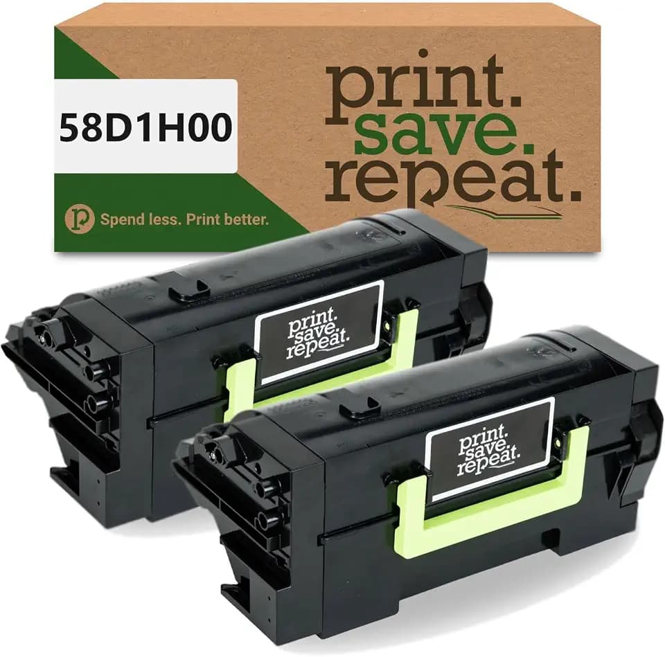Print.Save.Repeat. Lexmark 58D1H00 2-Pack High Yield Remanufactured Toner Cartridges for MS725, MS821, MS822, MS823, MS824, MS825, MS826, MX721, MX722, MX725, MX822, MX824, MX826 [30,000 Pages]