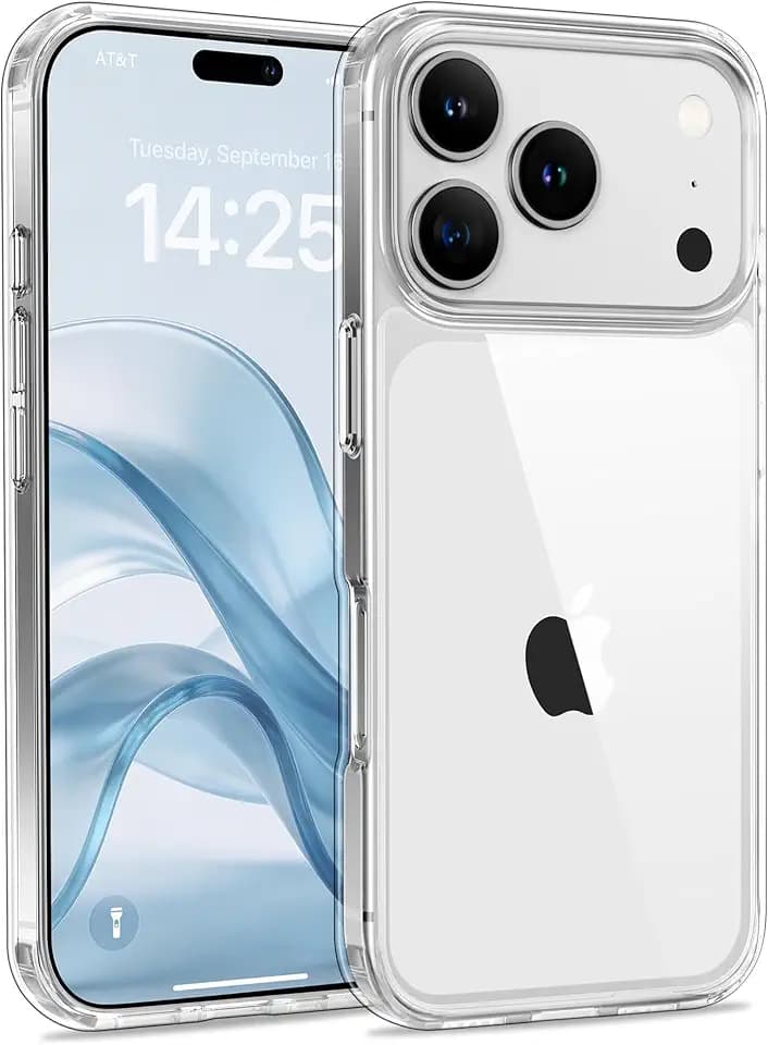 USLAI Case for iPhone 17 Pro, Anti-Yellowing, Clear