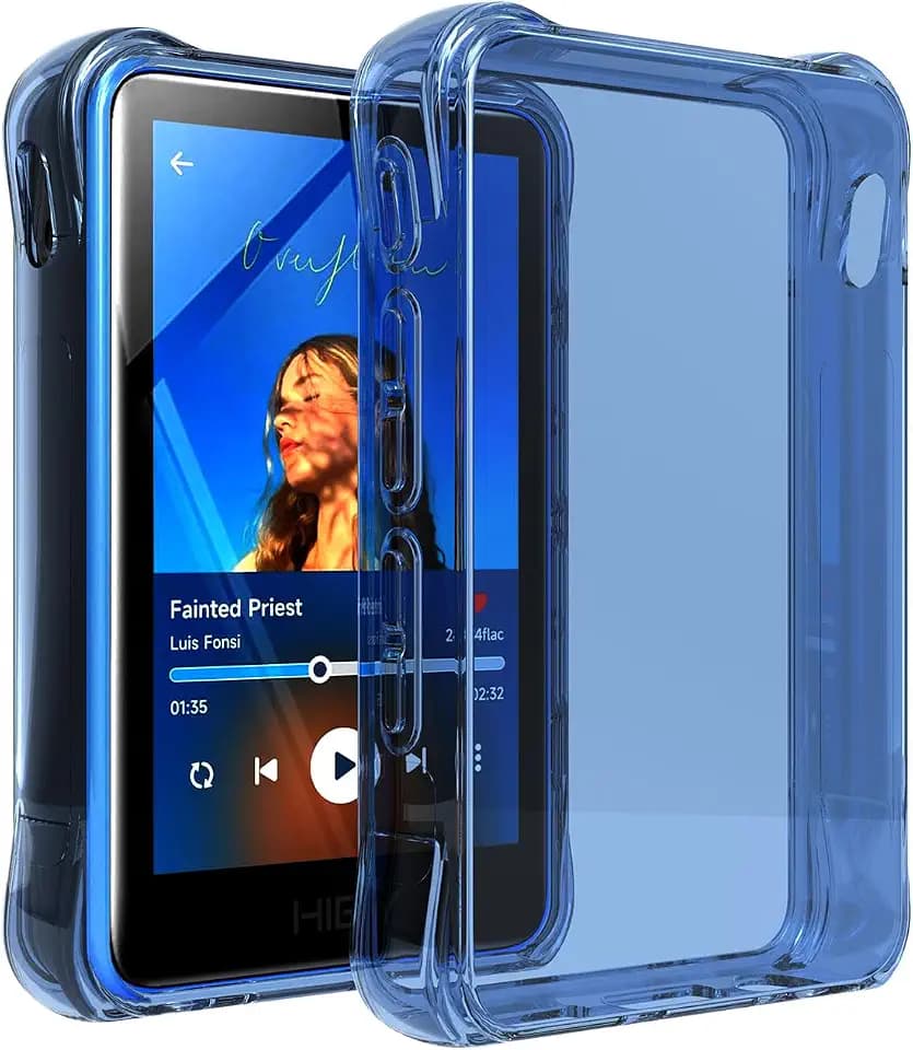 for HiBy R1 HiFi MP3 Player Case Clear Blue by Fotosuncy