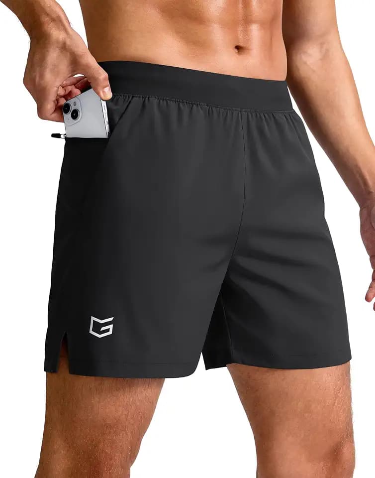 G Gradual Men's Athletic Running Shorts Zip Pocket Quick Dry