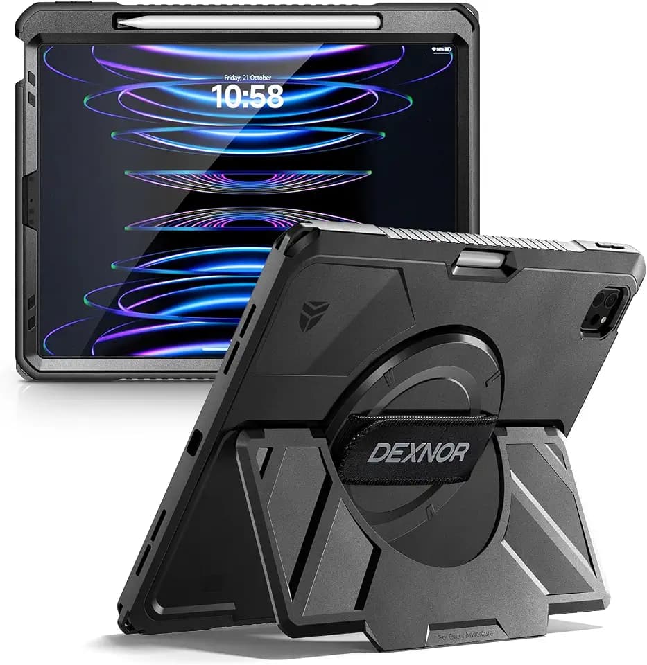 Dexnor Case for iPad Pro 12.9 inch 6th/5th/4th/3rd Gen Extra-Wide Stand