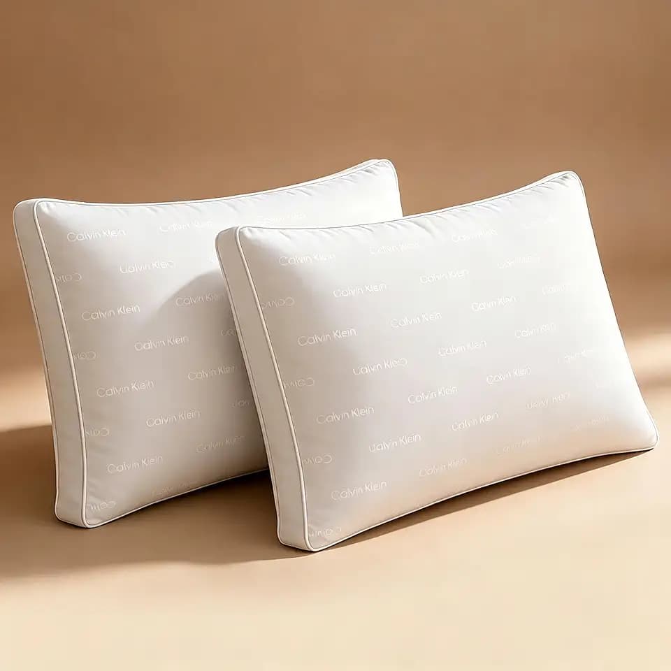 Calvin Klein Luxury Hotel Pillow King Size Set of 2 Down Alternative Firm