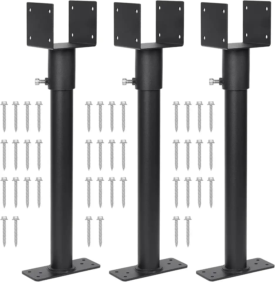 3 Pack 304 SS 3.6" Heavy Duty Saddle Roof Riser 18-1/4" High