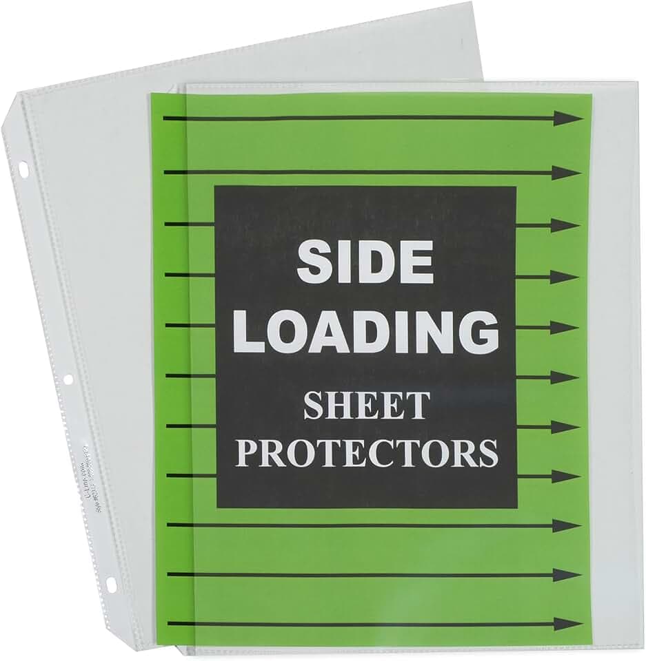 C-Line Side Load Sheet Protectors, Heavyweight, Clear, 50/Box (62313)